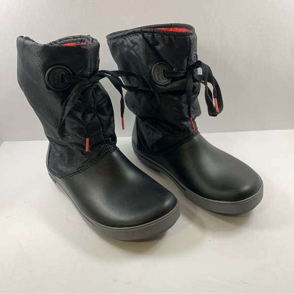 CROCS Shoes - Crocs Women's Crocband Lace Boot SZ 7 Color Dark Brown.